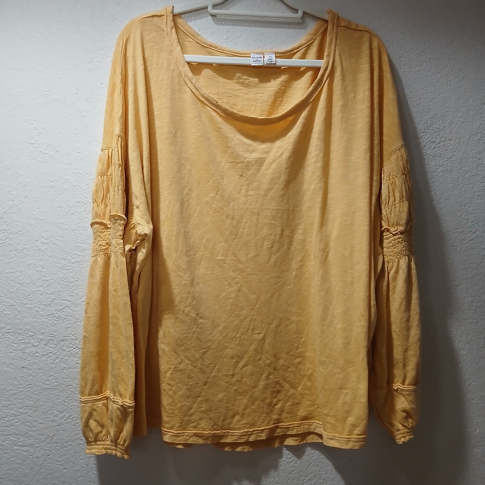 Melrose and market nwot size 3X Women's Yellow Top